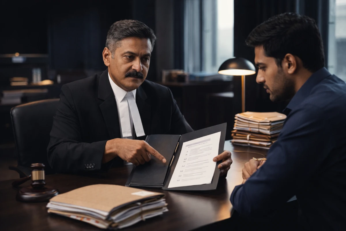 Powerful Guide to Quashing of FIR in Bangalore 2 Grounds for quashing of FIR explained by Indian lawyer to client in office