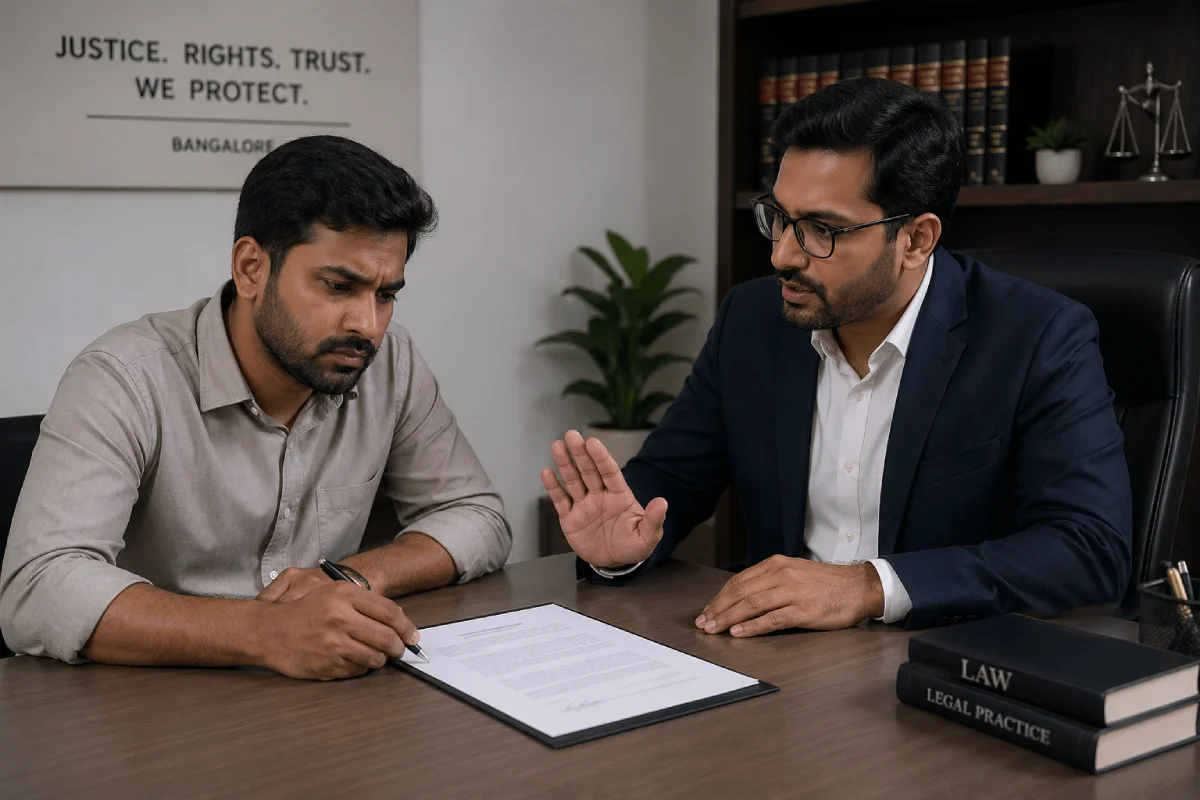 Lawyer warns client what not to sign after FIR