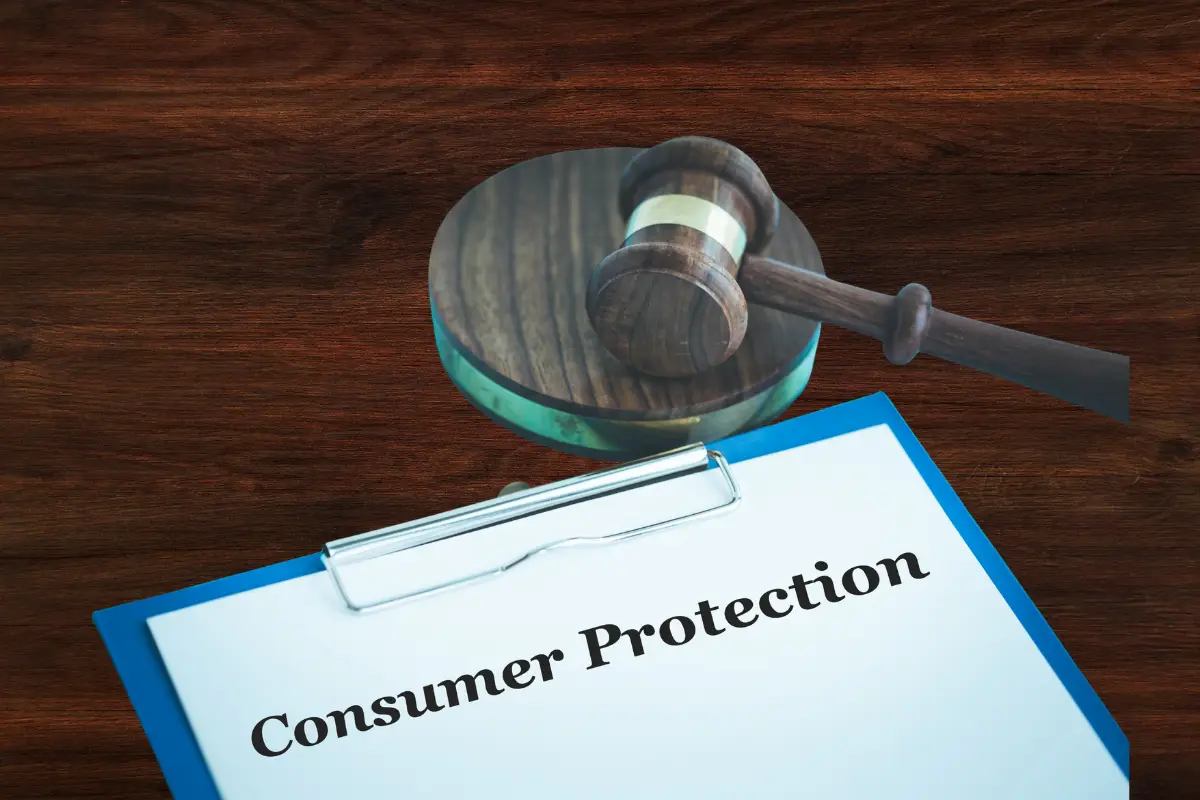Consumer Lawyers in Bangalore 2 Clipboard labeled consumer protection with gavel symbolizing legal rights for consumers