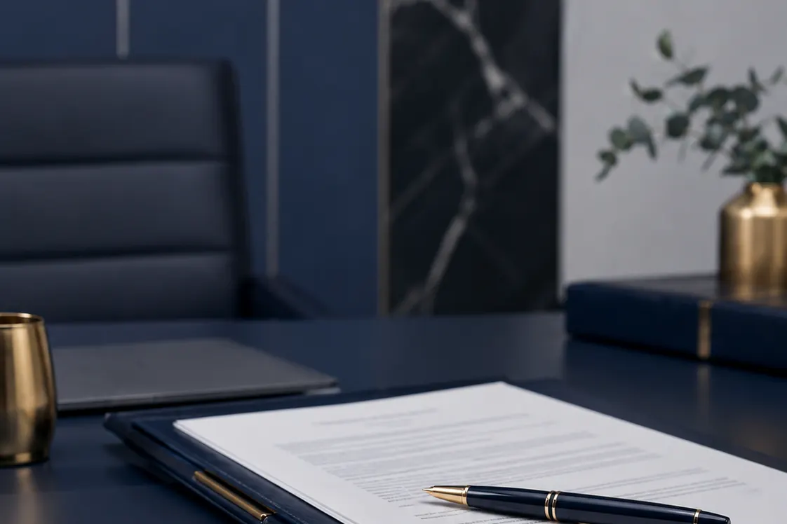 Legal documents being reviewed during a criminal matter