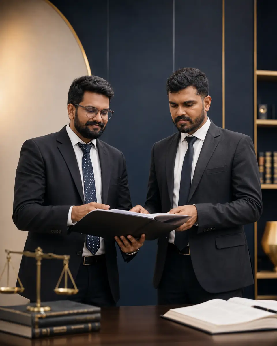 A consultation in progress at the ManAT Legal office in Bengaluru