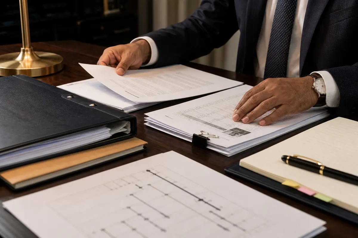 Employment and workplace records arranged for legal review