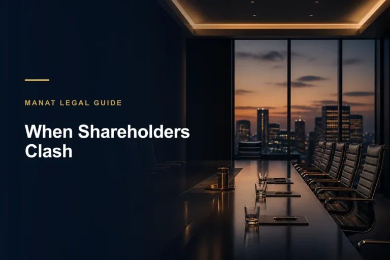 Boardroom illustrating competing interests in a shareholder dispute in India