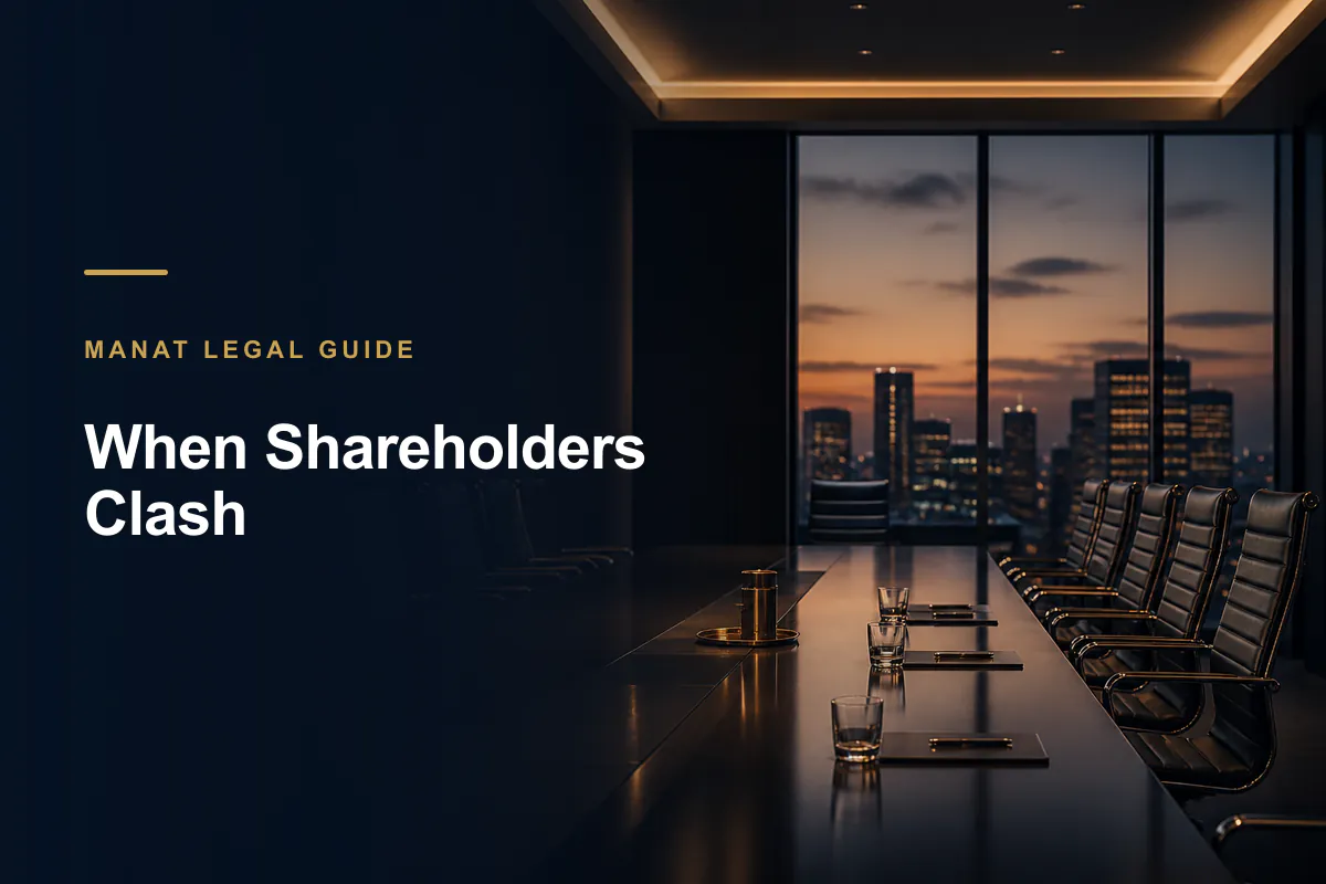 Boardroom illustrating competing interests in a shareholder dispute in India